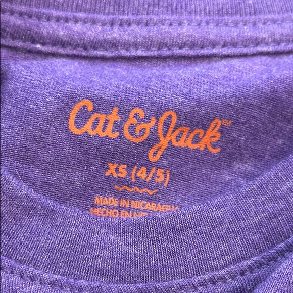 Cat & Jack XS 4 / 5 Boys Game Mode Video Gamer Purple Graphic Tee Shirt - Picture 7 of 8